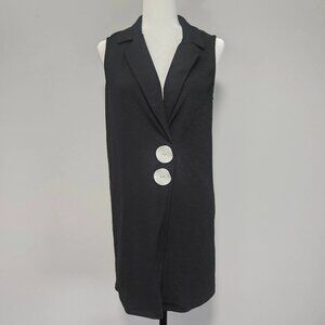 Zara Midi Dress Size S Black Blazer Sleeveless Minimalist Officecore Clean Girl